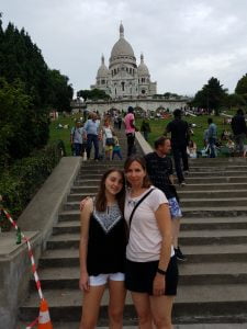 rlw-20170709174722186 - Michelle and Claire at the steps up to Sacré-Coeur
